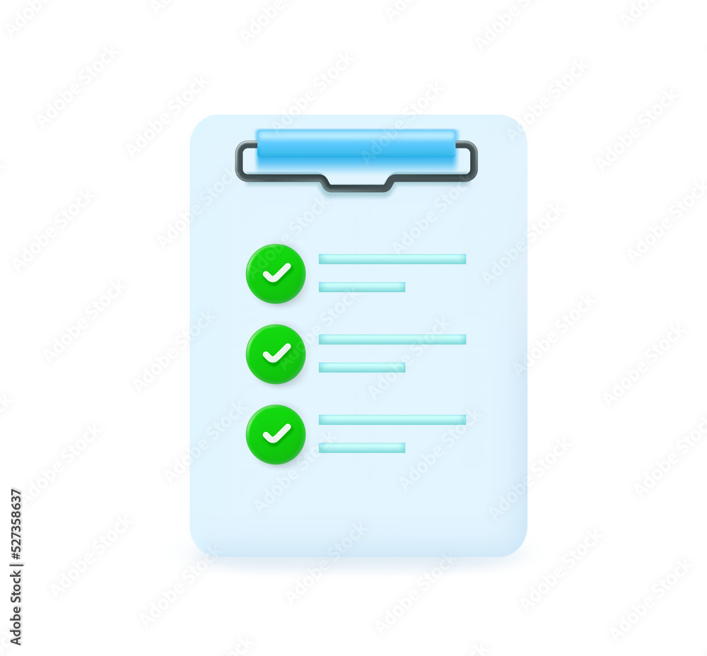 Poster clipboard with paper contract. new notification concept.