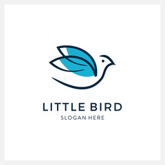Bird logo vector line art design template luxury modern minimalist and feminine for business