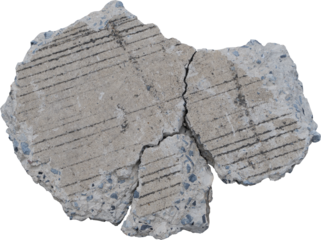 Concrete rubble broken, Broken concrete slabs on background transparent (png file.)