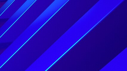Obraz premium Futuristic Sci Fi Lines With Blue Neon Light. Glowing Colorful Light. 3D Render