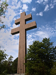 Colombey-les-deux-églises, August 2022 - Visit of the General De Gaulle Memorial - View on giant lorraine cross