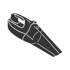 Hand Vacuum Icon Silhouette Illustration. Chores Vector Graphic Pictogram Symbol Clip Art. Doodle Sketch Black Sign. © josepperianes
