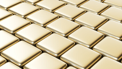 Naklejka premium 3d render gold abstract shape