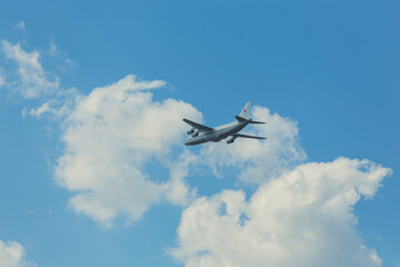 Airplanes in skies over Moscow on Victory Day