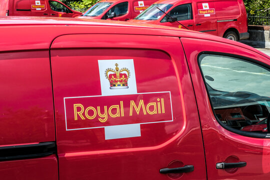Royal Mail Post Office Delivery Vans Parked