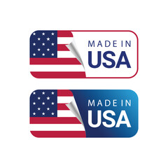 Fototapeta na wymiar Made in USA tag label. sticker, eps, logo, icon for business product. vector illustration 