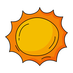 Icon cartoon sun