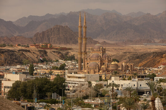 Panorama od old town , mountains of Sharm El Sheikh. Egypt.