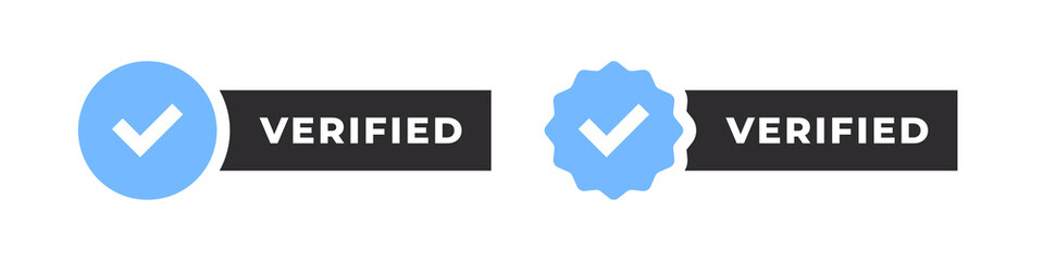 Verified icons. Check Mark sign. Verified sign concept. Guaranteed signs. Vector illustration