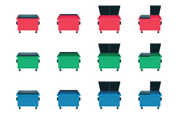 Dumpster design vector flat modern illustration