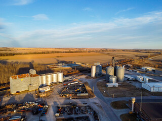 Grain Silos In Rural Nebraska