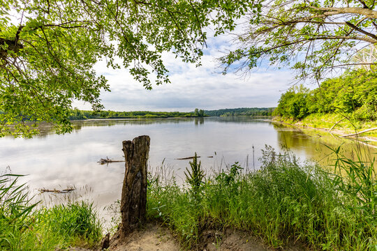 Missouri River Of Nebraska Iowa Missouri Border In Summer