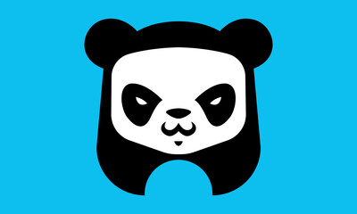 Panda vector illustration sports mascot logo