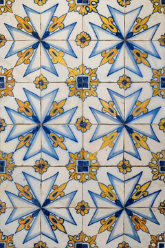 Portugal, Lisbon, Traditional Portuguese ceramic tiles Azuelos