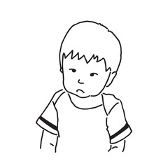 drawing of little baby. minimalist lines.