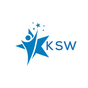 KSW Letter logo white background .KSW Business finance logo design vector image in illustrator .KSW letter logo design for entrepreneur and business.
