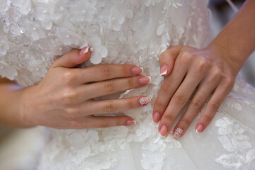 The bride's hands