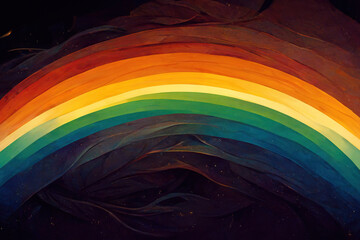abstract illustration rainbow lgbt pride parade concept - obrazy, fototapety, plakaty