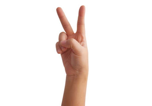 Woman hand isolated transparency background