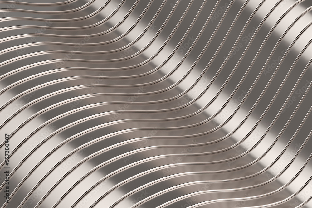 Aufkleber abstract metal chrome silver shiny texture background. 3d rendering