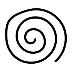 Swirl line doodle icon.