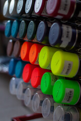 Cap of spray paint at a paint store