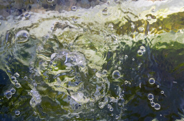 Green Fountain Water with Bubbles would make a nice Background