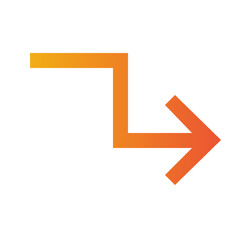 direction arrow gradient icon
