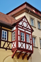 Münnerstadt, Dekorativer Fachwerk-Erker 