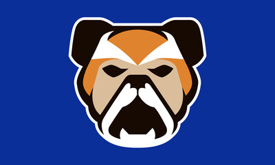 Bulldog sports mascot vector logo