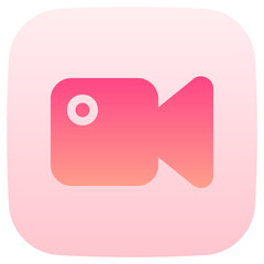 video calling flat gradient icon