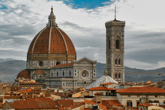 Oveerview Of Buildings And Kathedral In Florence, Italy