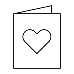 Greeting card icon with heart