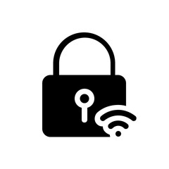 smart lock glyph icon