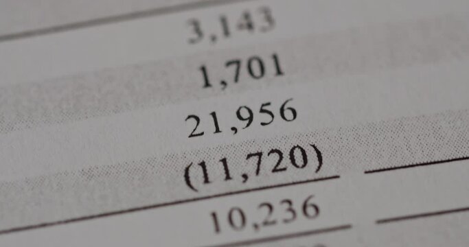 Finance statement report of company. Revenue and profit statistics.