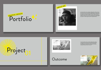 Yellow and Grey Portfolio