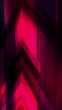  Vertical version magenta red arrow abstract looping animated background