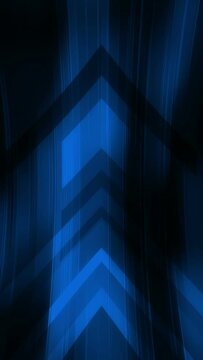  Vertical version blue arrow and darkness abstract animated background loop