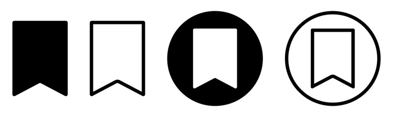 Set of bookmark icons. Symbol for website design, logo, app, UI. Vector illustration EPS10