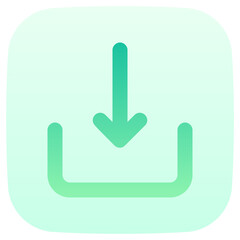 download flat gradient icon