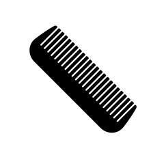 Comb icon. Basic hairstyling comb accessory. Vector Illustration