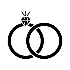 Wedding rings icon. Symbol for website design, logo, app, UI. Vector illustration EPS10 - obrazy, fototapety, plakaty