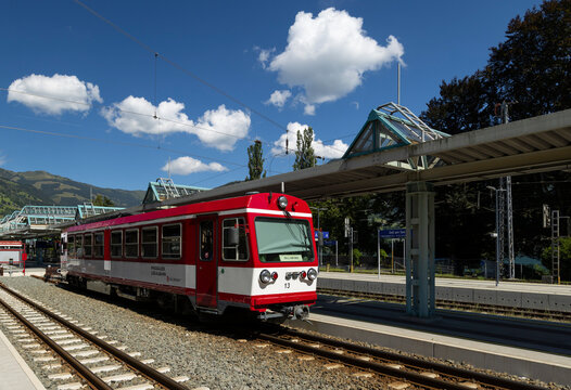 Zell am See bahnhof station, Austria, August 2022, Pinzgauer Lokalbahn railway