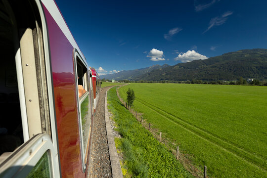 Pizgau Region, Austria, August 2022, Pinzgauer Lokalbahn 
