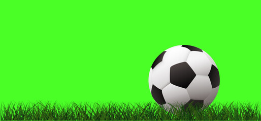 Fototapeta premium Green screen chromakey. Sky view soccer border on green football grass field. Vector stadium, supporters background. wk, ek sport finale or school, sports game. Street ball. Movie, video, formaat.