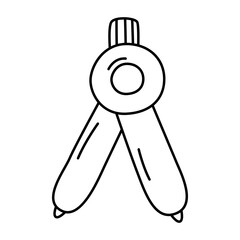 Drawing compass linear icon