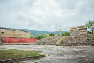 Fototapeta na wymiar Hermosa fotografía del pueblo mágico de Mitla en Oaxaca.