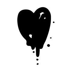 splatter art heart
