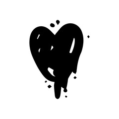 splatter art heart
