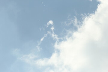 Blue sky with white clouds